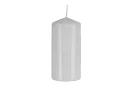 Candle albă cilindrică 10x5 cm – set de 8 bucăți