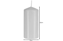Candle albă cilindrică 10x5 cm – set de 8 bucăți