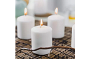 Candle albă cilindrică 10x5 cm – set de 8 bucăți
