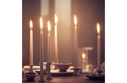 Candle conică albă 24,5x2,3 cm – set 40 buc.