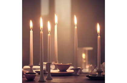 Candle conică albă 24,5x2,3 cm – set 40 buc.