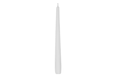 Candle conică albă 24,5x2,3 cm – set 40 buc.