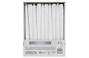 Candle conică albă 24,5x2,3 cm – set 40 buc.