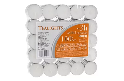 Lumânări de ceai albe – ardere 3 ore - ambalaj 100 buc