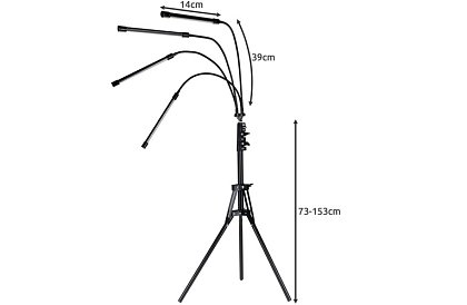 Lampa LED pentru creșterea plantelor Quattro – cu temporizator și telecomandă