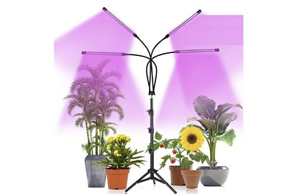 Lampa LED pentru creșterea plantelor Quattro – cu temporizator și telecomandă