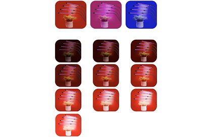 Lampa LED pentru creșterea plantelor Quattro – cu temporizator și telecomandă