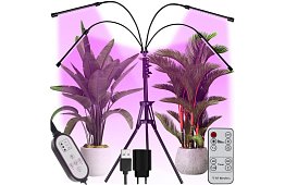 Lampa LED pentru creșterea plantelor Quattro – cu temporizator și telecomandă