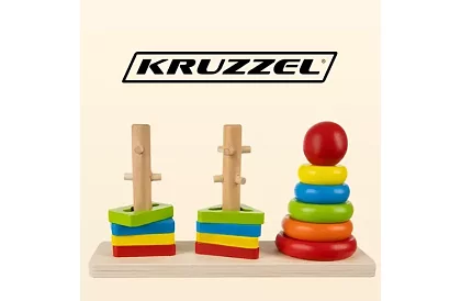 Puzzle din lemn pentru copii – sortator de forme