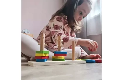 Puzzle din lemn pentru copii – sortator de forme