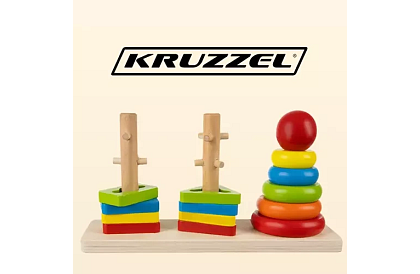 Puzzle din lemn pentru copii – sortator de forme