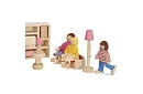 Păpuși din lemn pentru căsuța copiilor – 7 buc.