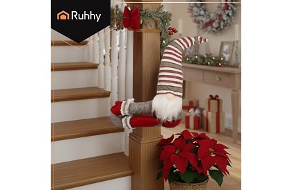 Gnom de Crăciun - spiriduș 60 cm