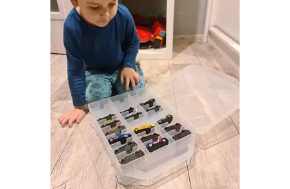 Geantă din plastic - organizator pentru mașinuțe