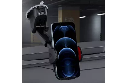 Suport pentru telefon în mașină cu ventuză -  4 - 7 inci