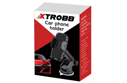 Suport pentru telefon în mașină cu ventuză -  4 - 7 inci