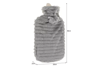 Termofor – sticlă de încălzire cu husă din pluș – 2 l