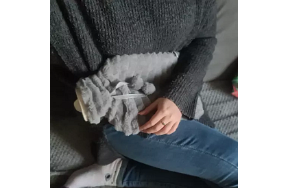 Termofor – sticlă de încălzire cu husă din pluș – 2 l