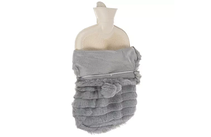 Termofor – sticlă de încălzire cu husă din pluș – 2 l