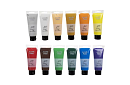 12 Culori acrilice - fiecare de 100 ml