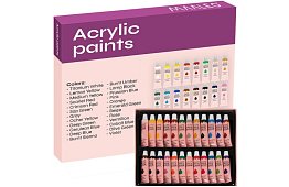 24 de culori acrilice - fiecare câte 12 ml