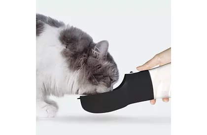 Sticlă de apă pentru câini cu bol pentru recompense