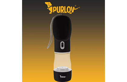 Sticlă de apă pentru câini cu bol pentru recompense