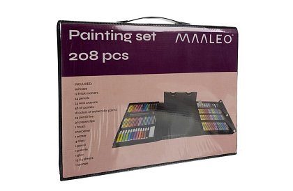 Set de artă pentru pictură - 208 piese în cutie
