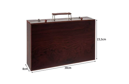 Set de pictură în cutie de lemn – 130 de articole