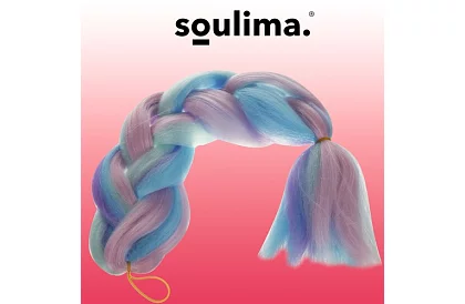 Păr sintetic ombre împletituri pentru păr violet-albastre