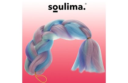 Păr sintetic ombre împletituri pentru păr violet-albastre