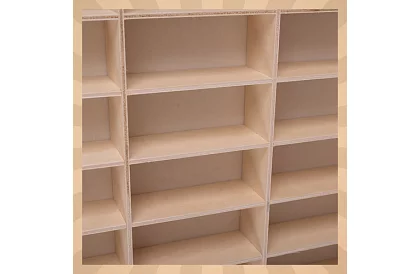 Raft din lemn - organizator pentru mașinuțe - 90 compartimente