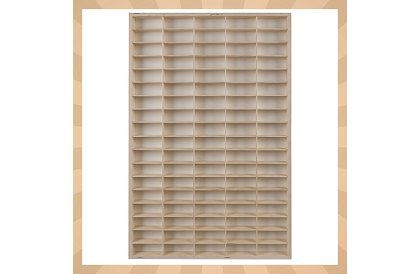 Raft din lemn - organizator pentru mașinuțe - 90 compartimente