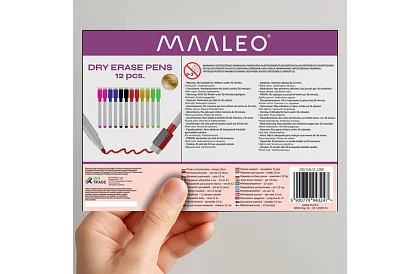 Marker de șters - 12 buc - 6 culori