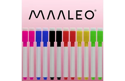 Marker de șters - 12 buc - 6 culori