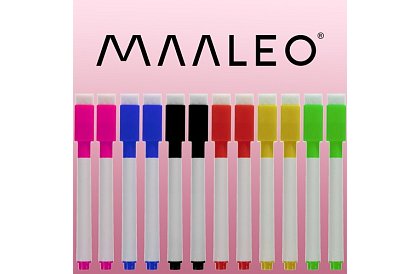 Marker de șters - 12 buc - 6 culori