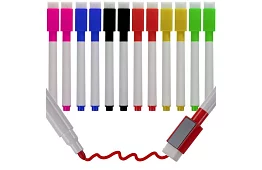 Marker de șters - 12 buc - 6 culori