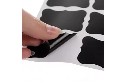 Etichete autocolante 5 x 3,5 cm - negre - 24 buc