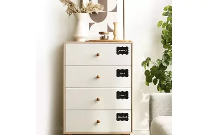 Etichete autocolante 5 x 3,5 cm - negre - 24 buc