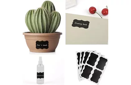 Etichete autocolante 5 x 3,5 cm - negre - 24 buc