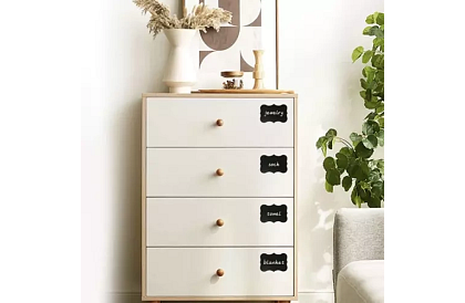 Etichete autocolante 5 x 3,5 cm - negre - 24 buc