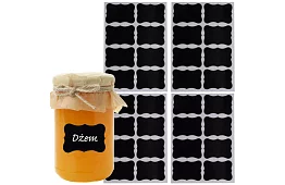 Etichete autocolante 5 x 3,5 cm - negre - 24 buc