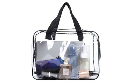 Pungi cosmetice transparente – set de 3 bucăți