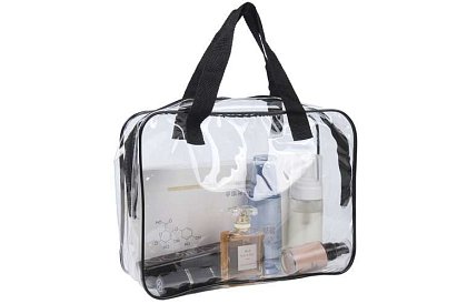 Pungi cosmetice transparente – set de 3 bucăți