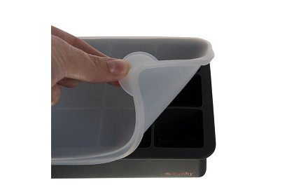 Formă din silicon pentru gheață cu capac – congelator pentru 15 cuburi de gheață