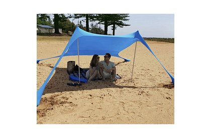 Cort de plajă cu protecție UV 50+ - umbrelă - 4,5 × 4,5 × 1,6 m