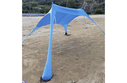 Cort de plajă cu protecție UV 50+ - umbrelă - 4,5 × 4,5 × 1,6 m