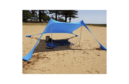 Cort de plajă cu protecție UV 50+ - umbrelă - 4,5 × 4,5 × 1,6 m