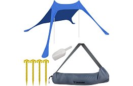 Cort de plajă cu protecție UV 50+ - umbrelă - 4,5 × 4,5 × 1,6 m
