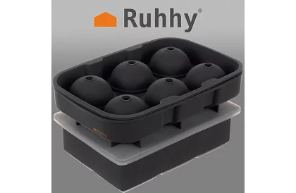 2 forme de silicon pentru gheață - bile și cuburi XXL